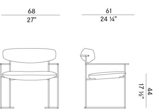 Кресло Potocco 922/L Keel Armchair image 2