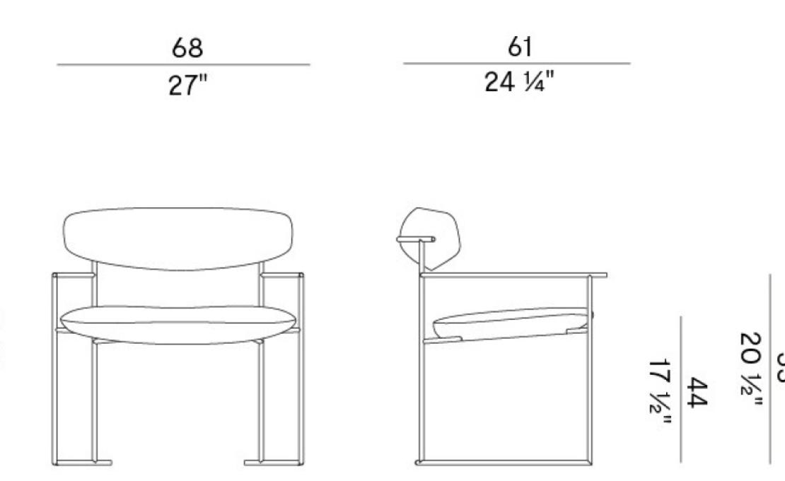 Кресло от фабрики Potocco модель 922/L Keel Arm