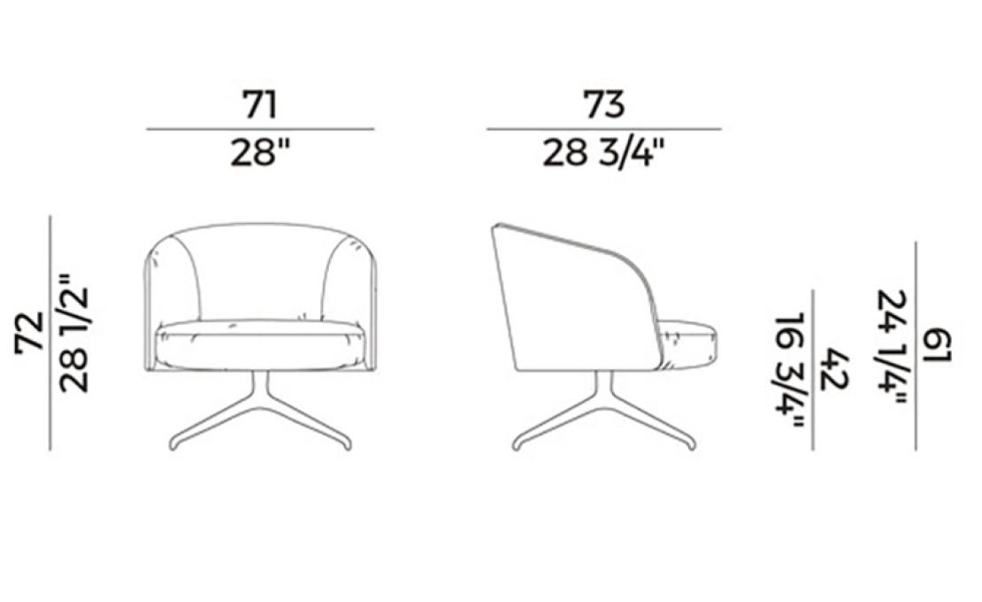 Кресло от фабрики Potocco модель 903/PLG