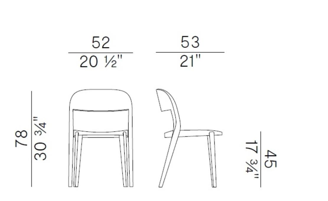 Стул от фабрики Potocco модель MNIMA  