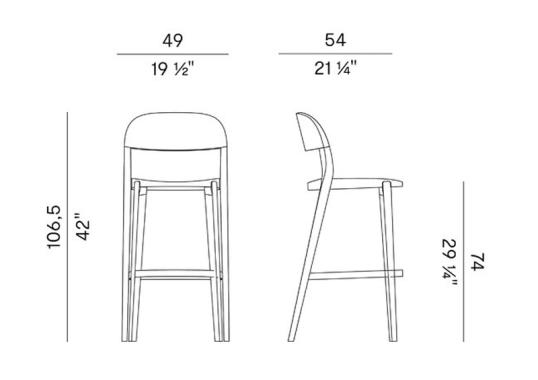 Барный стул Potocco MINIMA 949 POTOCCO STOOL image 2