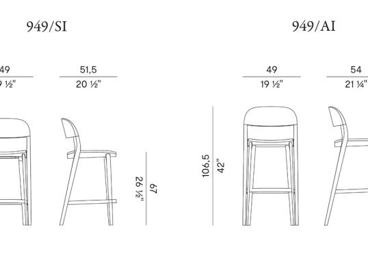 Барный стул Potocco MINIMA 949/ POTOCCO STOOL image 2