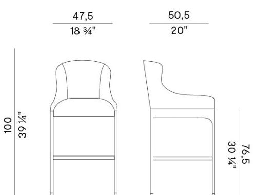 Барный стул Potocco 776/AW image 2