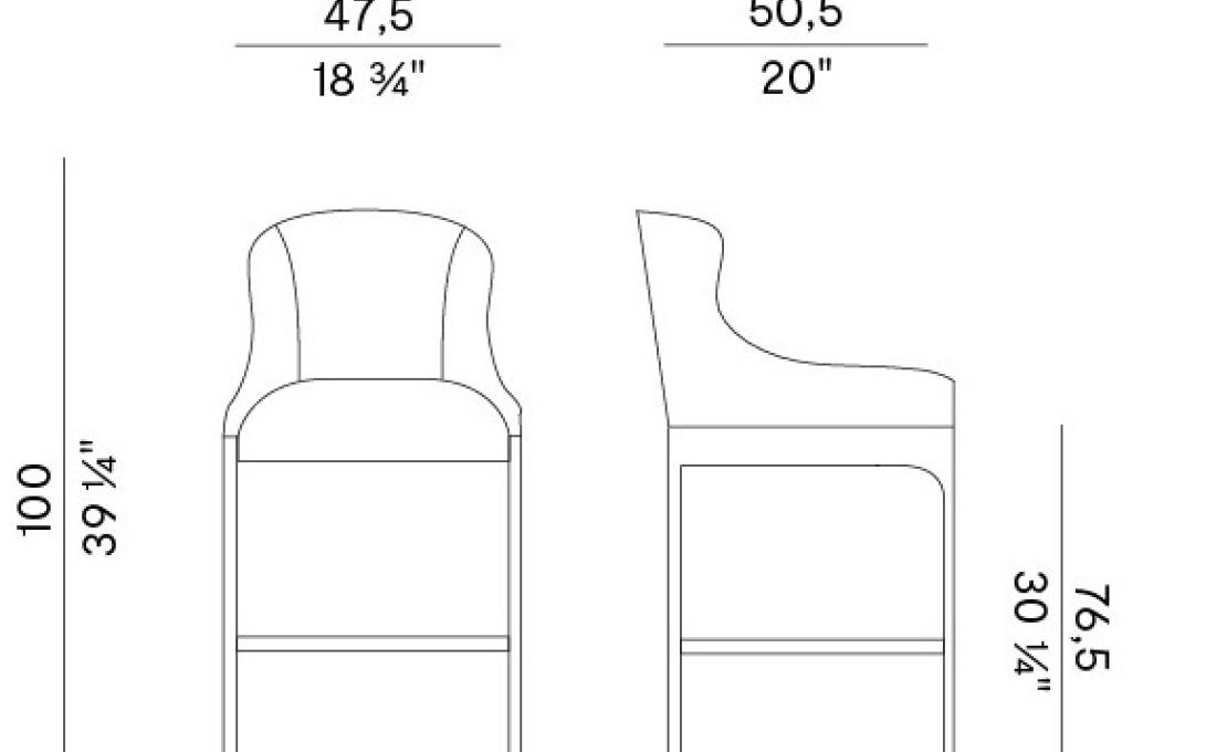 Барный стул от фабрики Potocco модель 776/AW