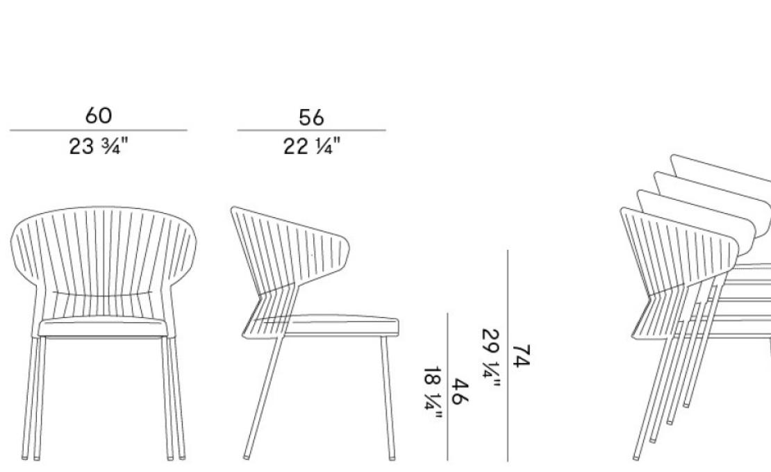 Уличное кресло от фабрики Potocco модель 923/P-IMP