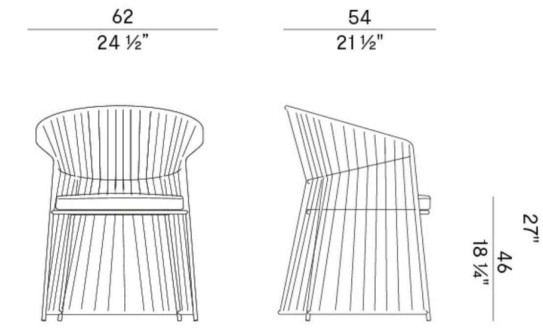 Уличное кресло от фабрики Potocco модель 923/PMF