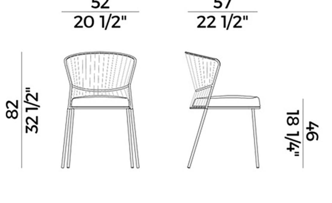 Уличный стул от фабрики Potocco модель 923 OLA 