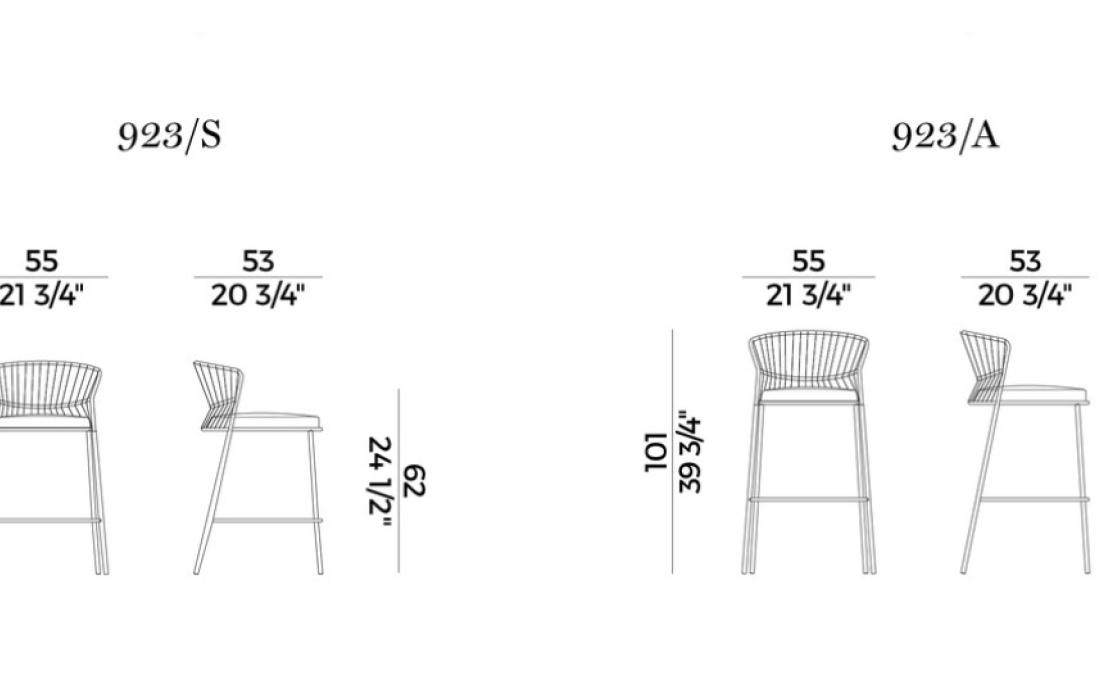 Уличный барный стул от фабрики Potocco модель OLA 