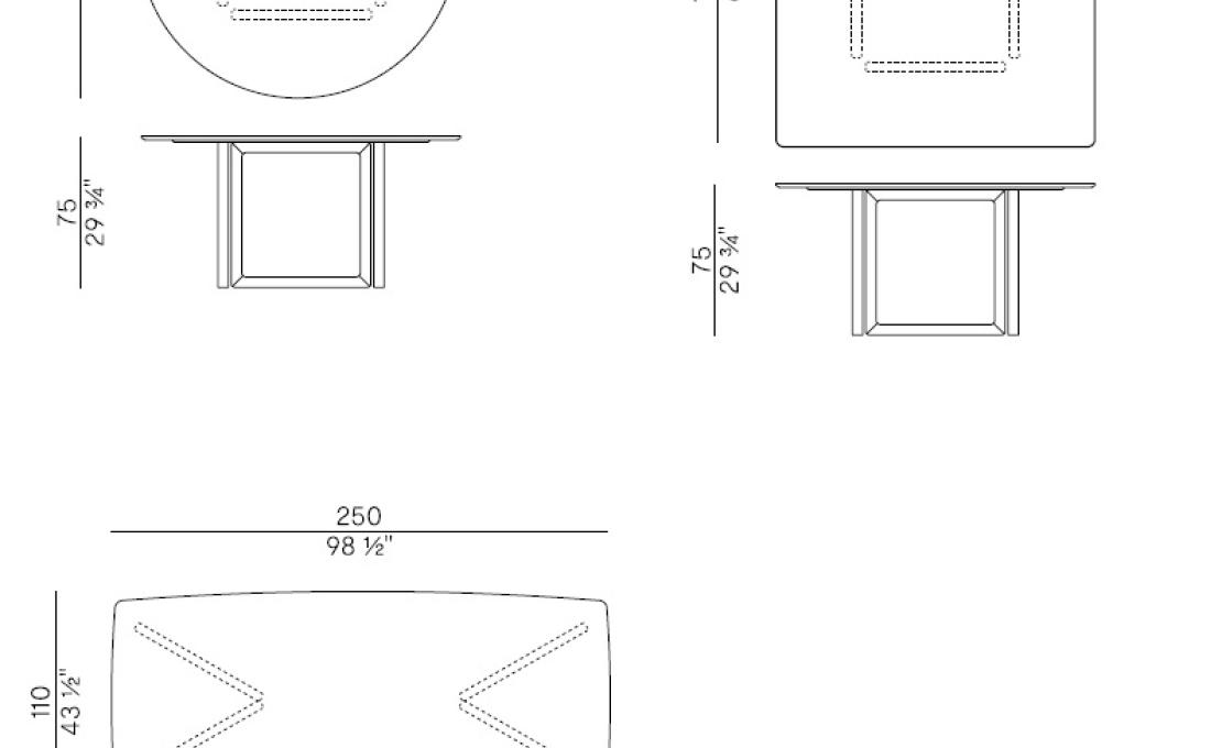 Стол от фабрики Potocco модель OPUS TABLE