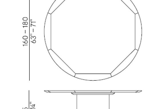 Стол Potocco 883/T Otab Table with Solid image 2