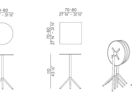Уличный стол Potocco OTX HIGH TABLE image 2