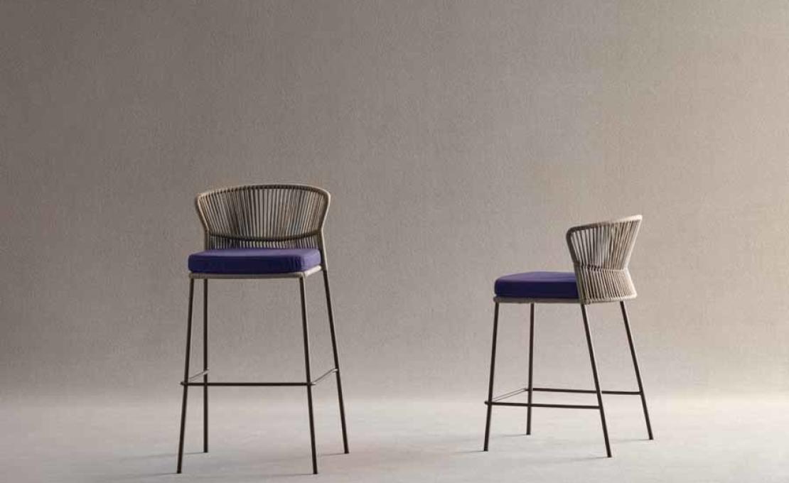 Уличный барный стул от фабрики Potocco модель OLA 