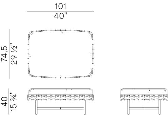 Уличный пуф Potocco 888/CQR-OUT image 1
