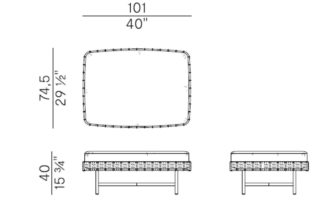 Пуф от фабрики Potocco модель 888/CQR