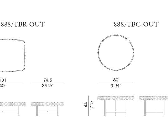 Журнальный столик Potocco ROPU OUTDOOR COFFEE TABLE image 2