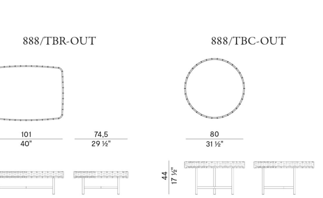 Журнальный столик от фабрики Potocco модель ROPU OUTDOOR 
