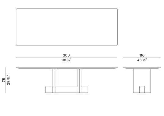 Стол Potocco SYN QUADRANGULAR-956/TR image 2