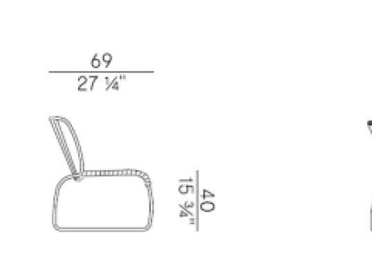 Кресло уличное Potocco 945/L Tibes Lounge Armchair image 2