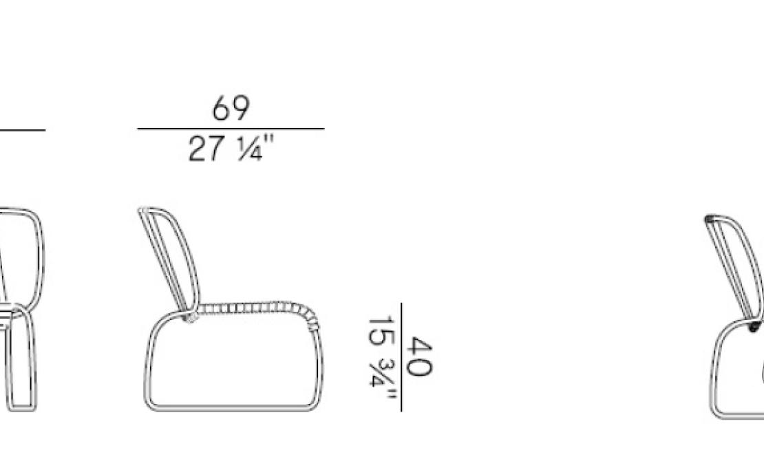 Уличное кресло от фабрики Potocco модель 945/L Tibes Lounge Arm
