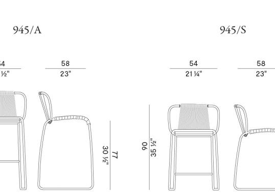 Уличный стул Potocco TIBES STOOL image 2