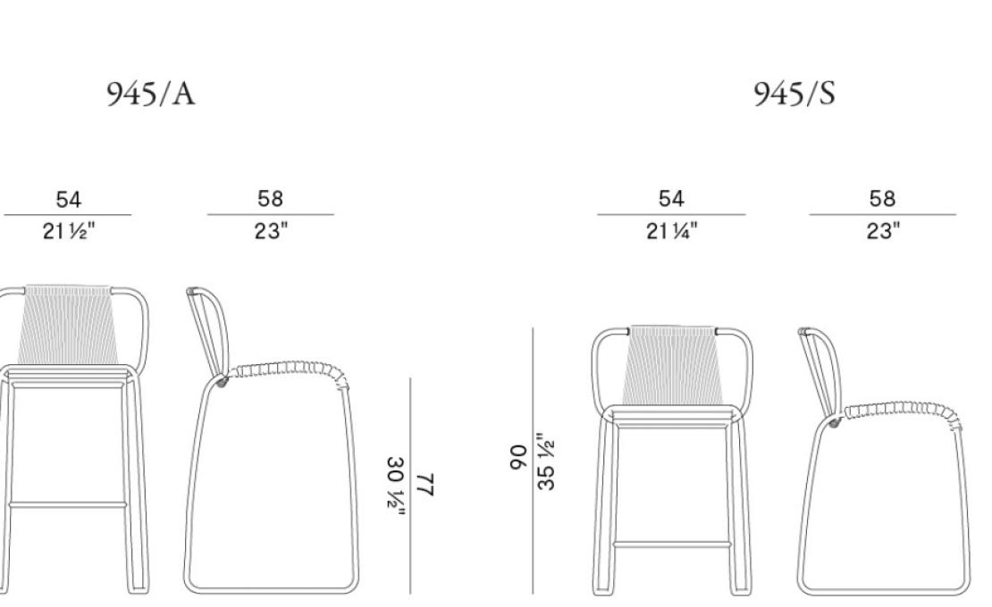 Уличный барный стул от фабрики Potocco модель TIBES 