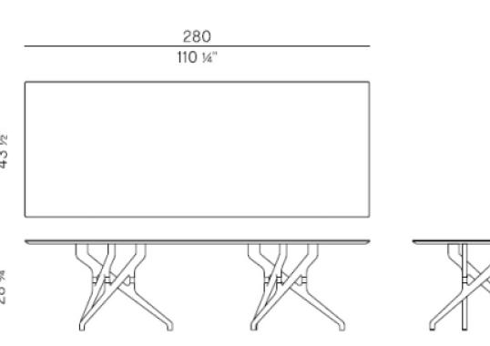 Стол Potocco 837/TR Torso Rectangular Table image 2