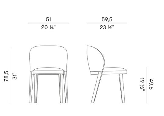 Стул Potocco TROUSSE DINING CHAIR image 2