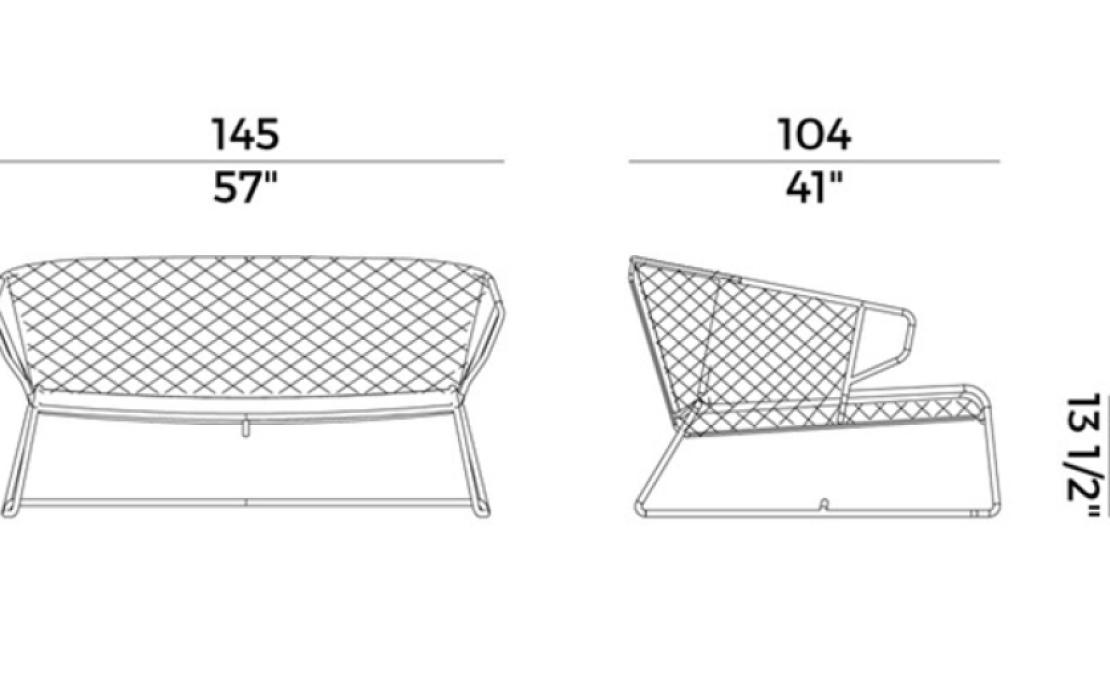 Уличный диван от фабрики Potocco модель 698/D Vela Sofa