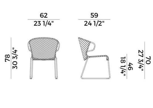 Кресло уличное Potocco 698/P Vela Armchair image 2