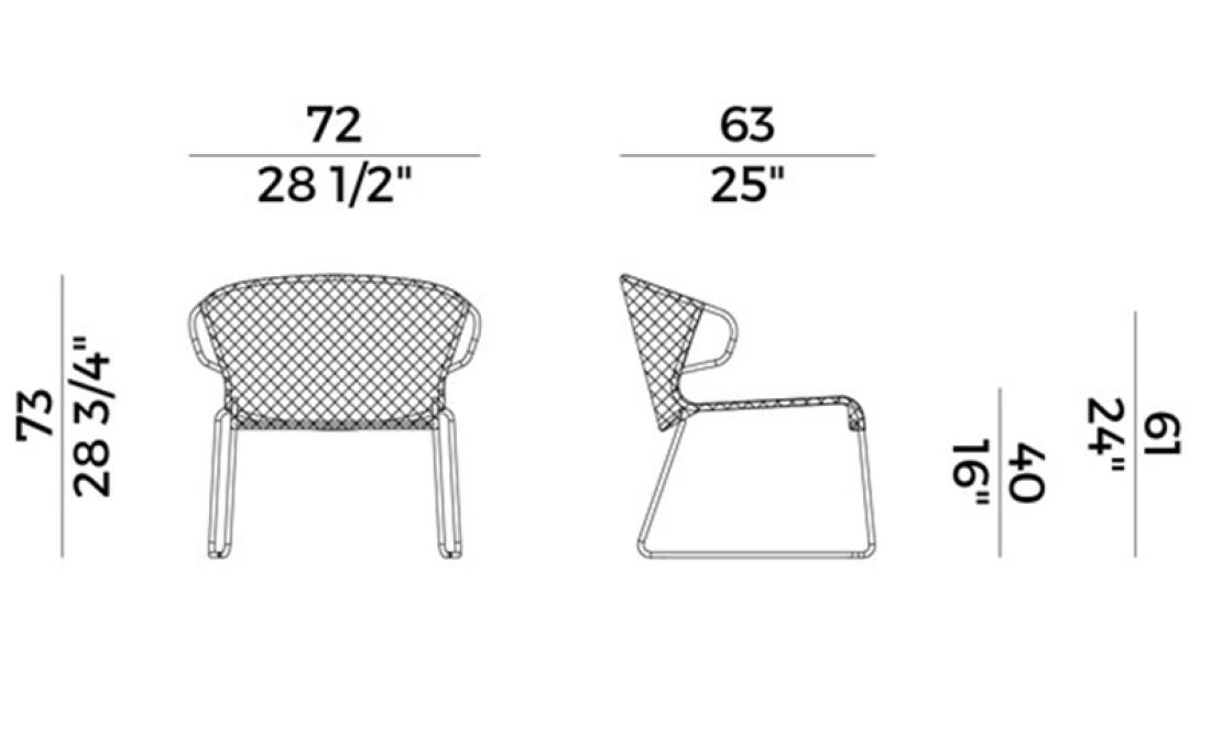 Уличное кресло от фабрики Potocco модель 698/LP