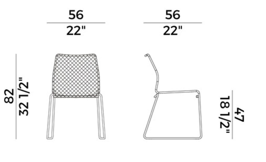 Уличный стул от фабрики Potocco модель 698 Vela 