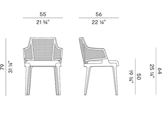Кресло Potocco VELIS CANE-942/PBCC image 2