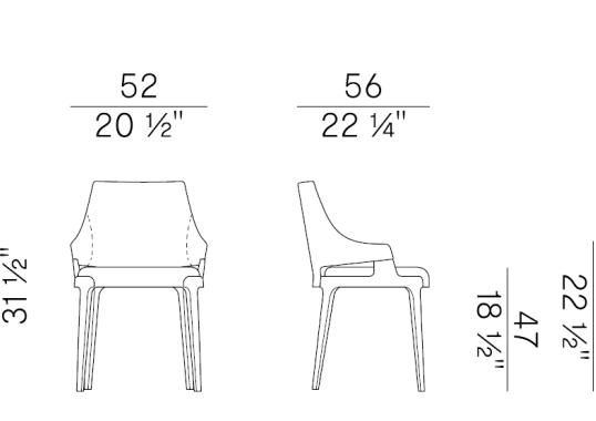 Стул Potocco 942 VELIS DINING CHAIR image 2
