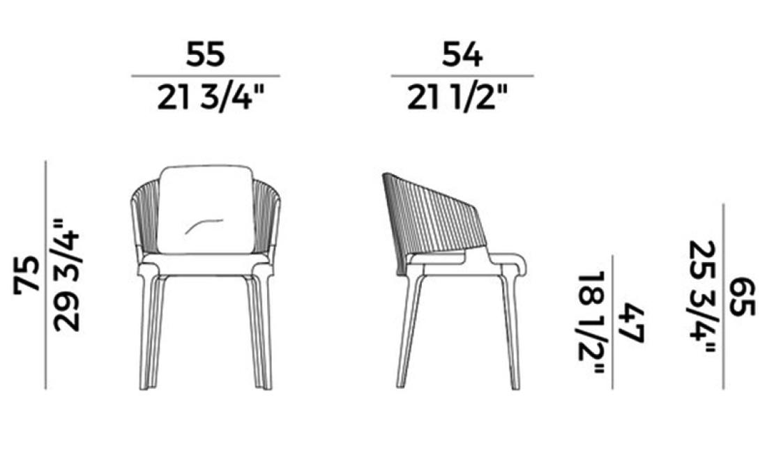 Уличное кресло от фабрики Potocco модель 942/PAR