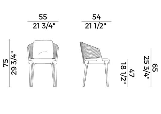 Кресло уличное Potocco 942/PAR OUTDOOR image 2