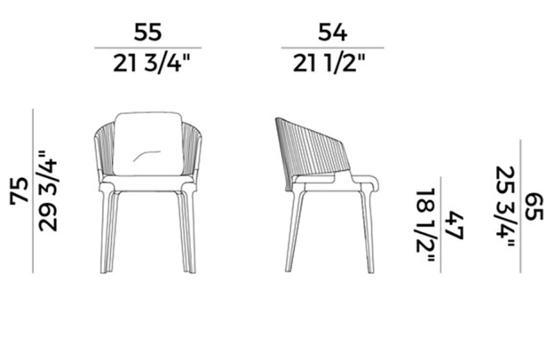 Уличное кресло от фабрики Potocco модель 942/PAR OUTDOOR