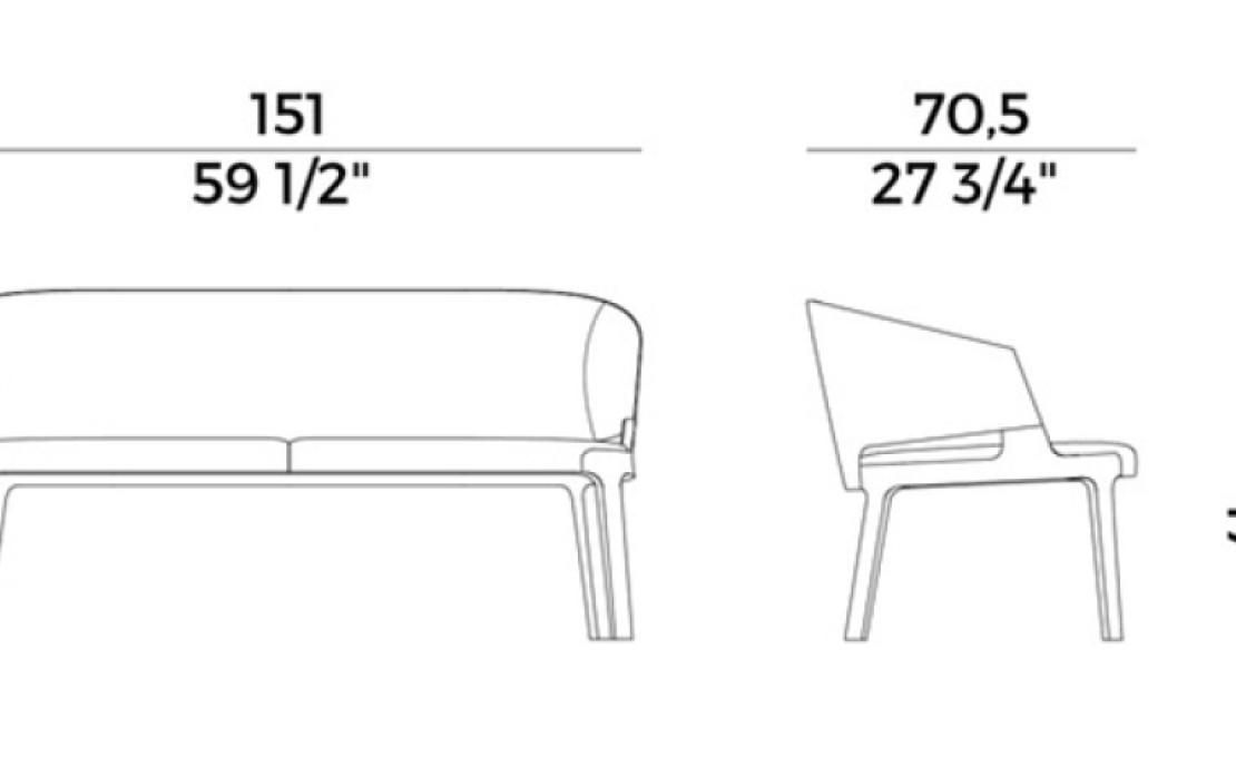 Диван от фабрики Potocco модель 942/DA