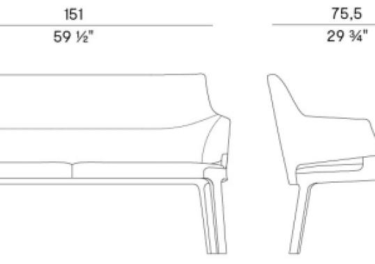 Диван Potocco 942/DB Velis High Back Sofa image 2