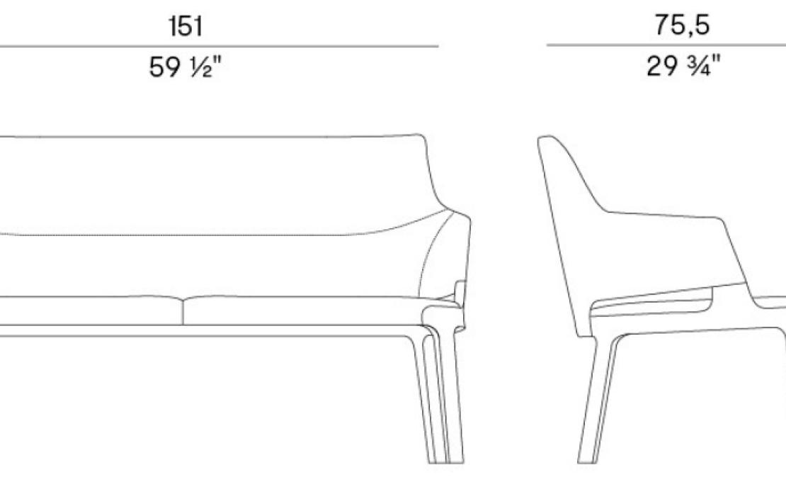 Диван от фабрики Potocco модель 942/DB Velis High Back Sofa