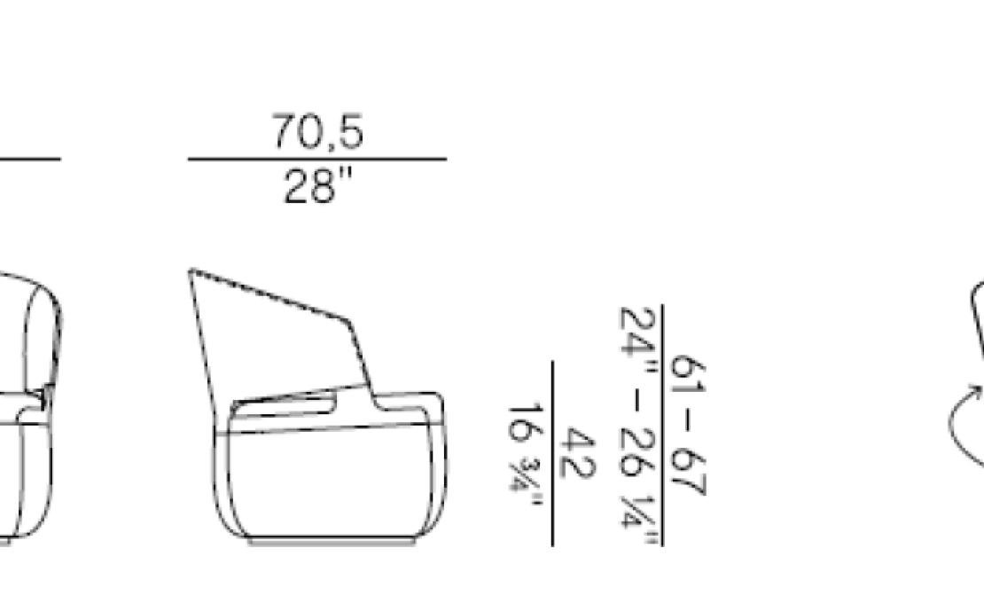 Кресло от фабрики Potocco модель 942/PLAG