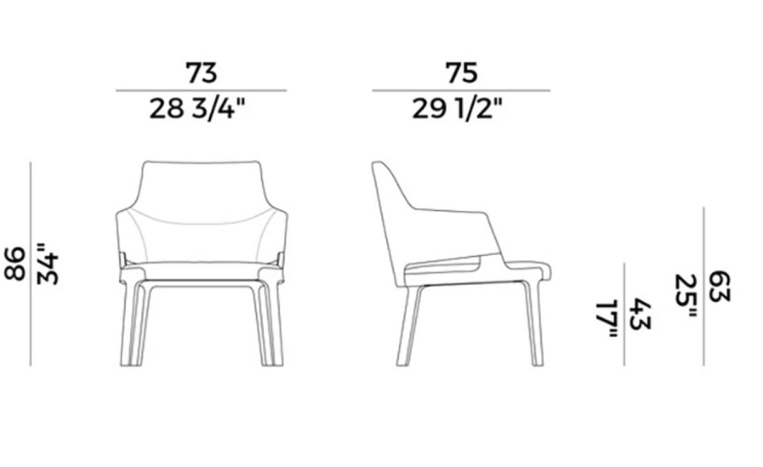 Кресло от фабрики Potocco модель 942/PLB