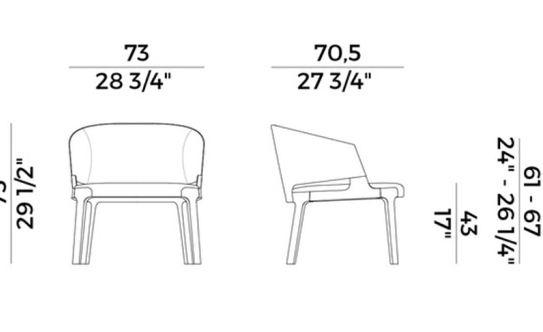 Кресло от фабрики Potocco модель 942/PLA