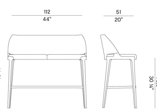 Барный стул Potocco 942/A2 image 2