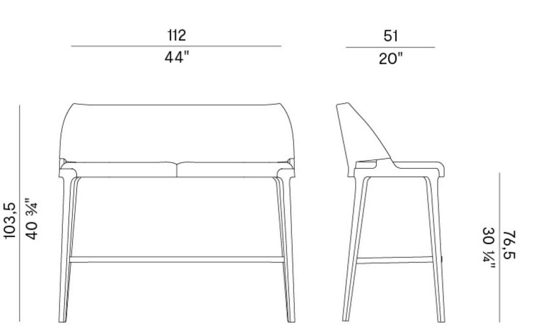 Барный стул от фабрики Potocco модель 942/A2