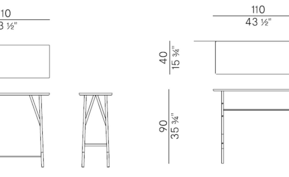 Консоль от фабрики Potocco модель WOOD_Y CONSOLE