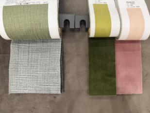 Фотографии образцов отделок и возможных цветов фабрики Bonaldo