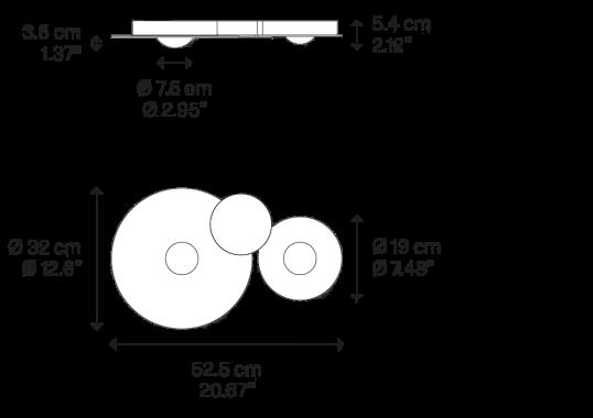 Потолочный светильник модель Bugia Double от фабрики Lodes