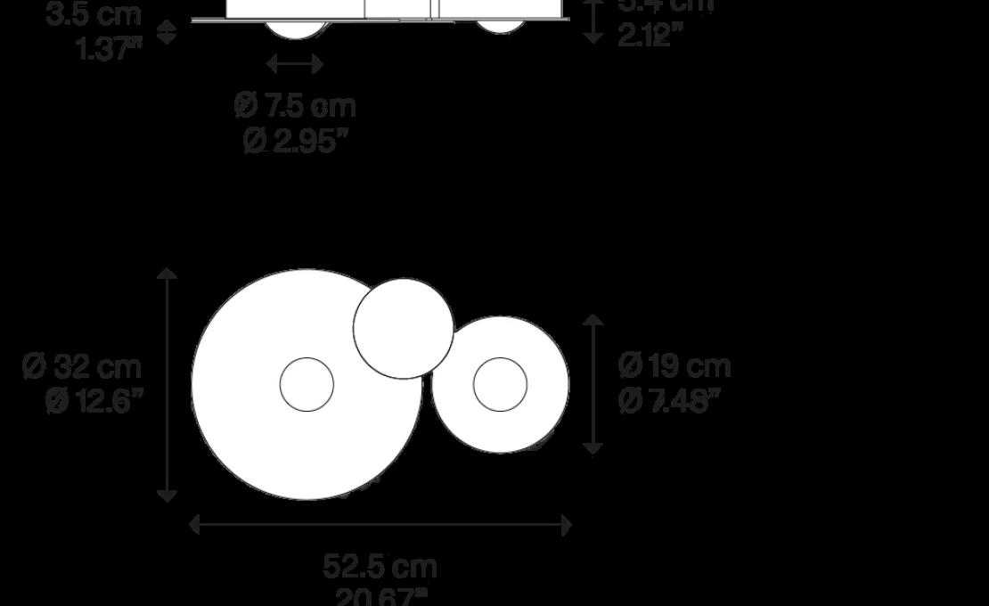 Потолочный светильник модель Bugia Double от фабрики Lodes