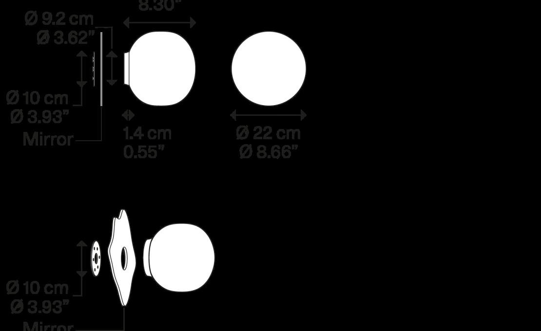 Бра модель Volum mirror 22 от фабрики Lodes  18742 120S