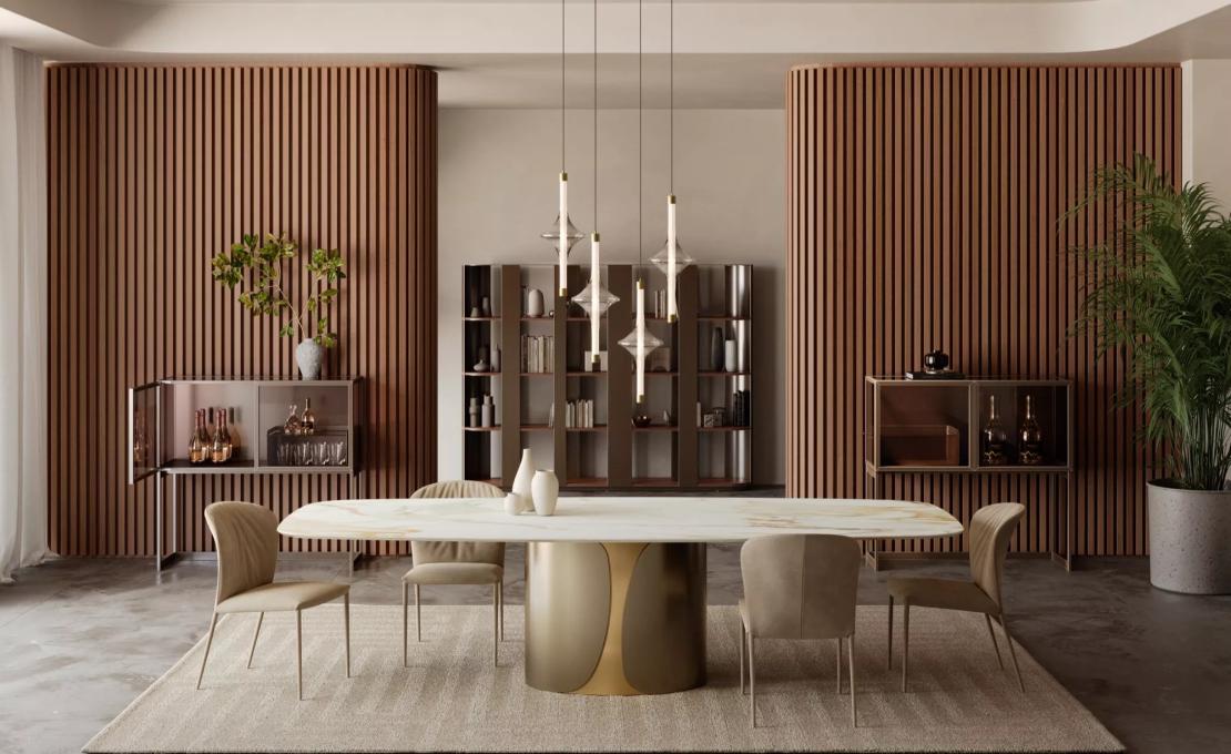 Обеденный стол модель Talos фабрики Bontempi Casa